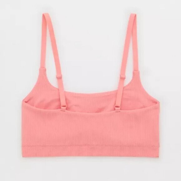 NWT AEO aerie Superchill Seamless Pink Scoop Bralette - Picture 4 of 6